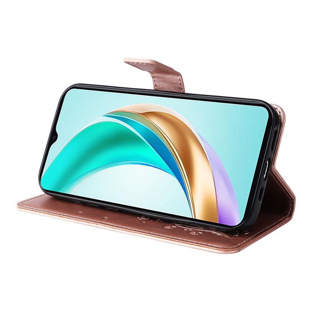 For Honor X6c 4G / X6a 4G / X6b 4G / X5b / X5b Plus Wallet Case Floral Butterfly Imprinted Leather Phone Cover Stand