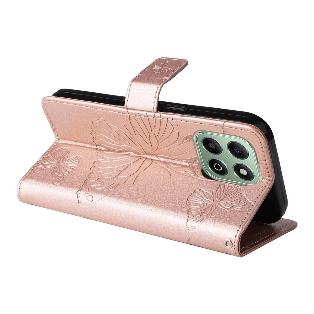 For Honor X6c 4G / X6a 4G / X6b 4G / X5b / X5b Plus Wallet Case Floral Butterfly Imprinted Leather Phone Cover Stand