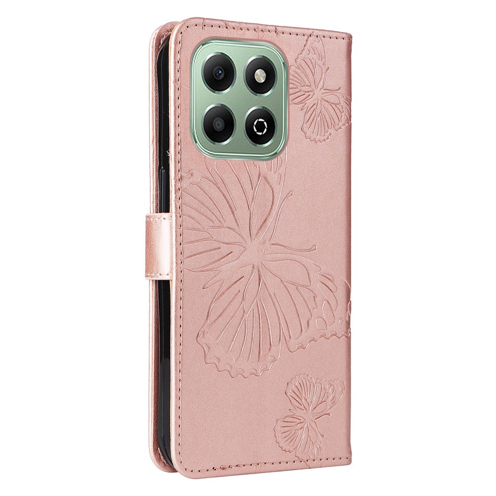 For Honor X6c 4G / X6a 4G / X6b 4G / X5b / X5b Plus Wallet Case Floral Butterfly Imprinted Leather Phone Cover Stand