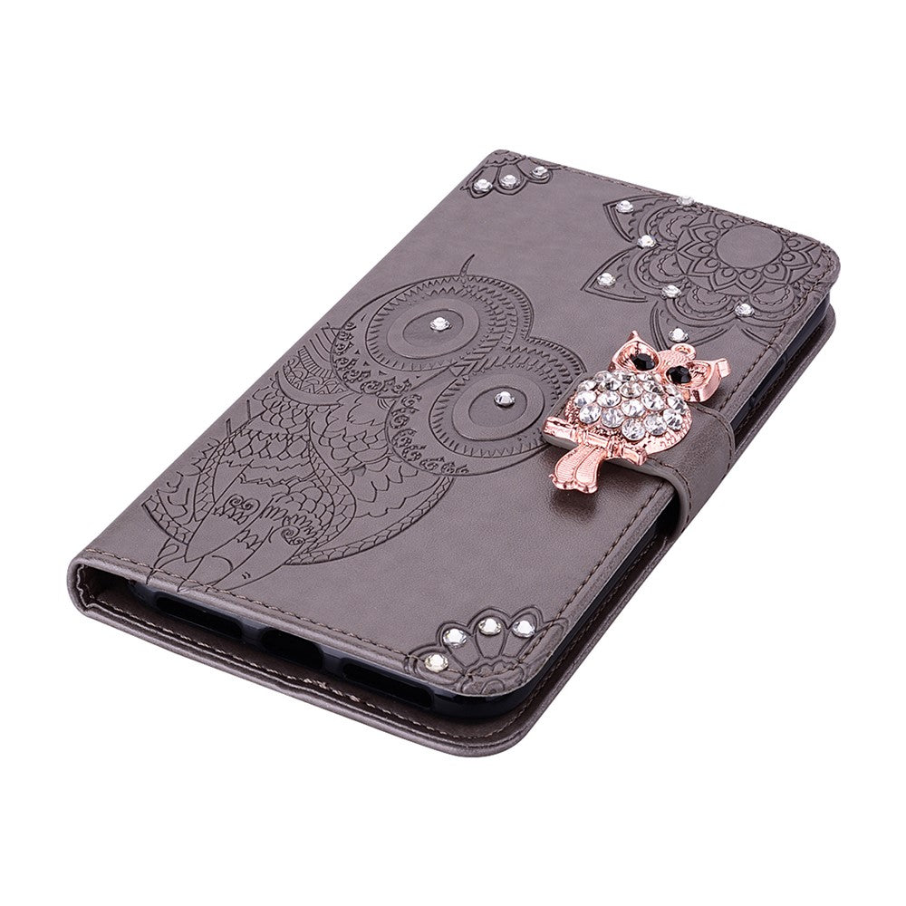 iPhone 16 Pro Max Handyhülle mit Eulenmuster & Strass-Steinen