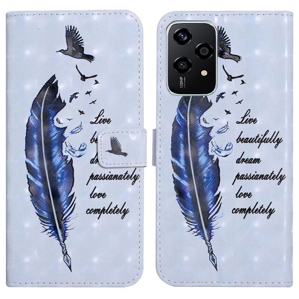 For Honor 200 Lite Case 3D Creative Pattern PU Leather Stand Phone Cover