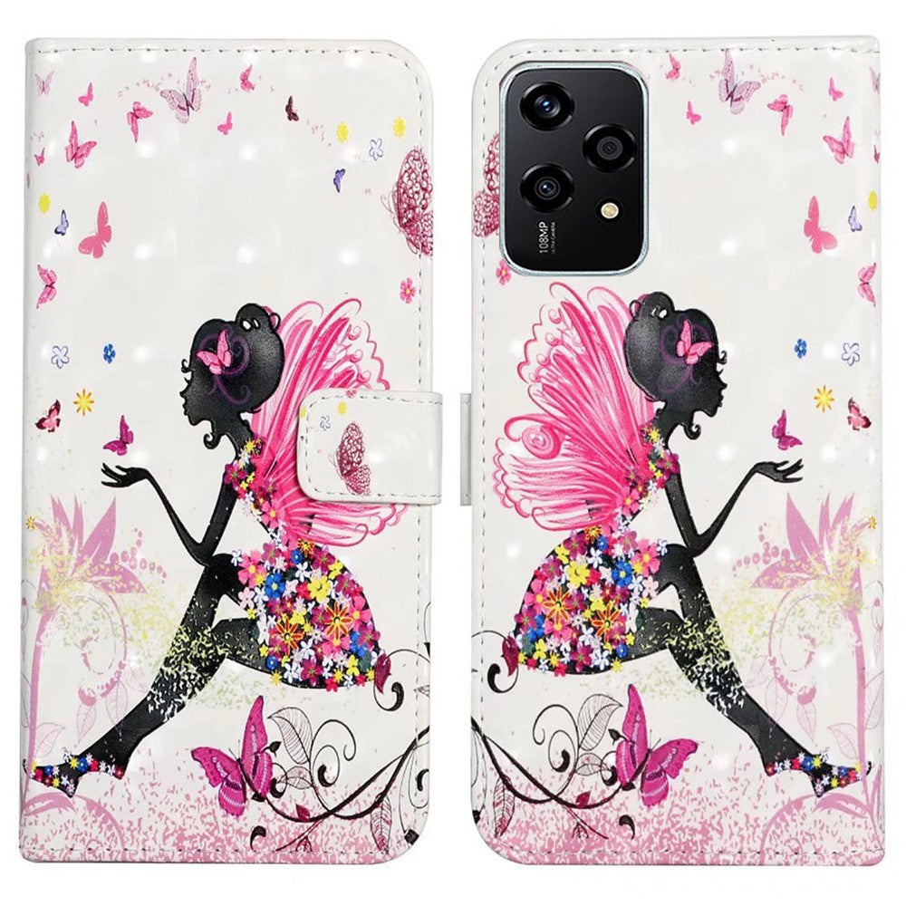 For Honor 200 Lite Case 3D Creative Pattern PU Leather Stand Phone Cover