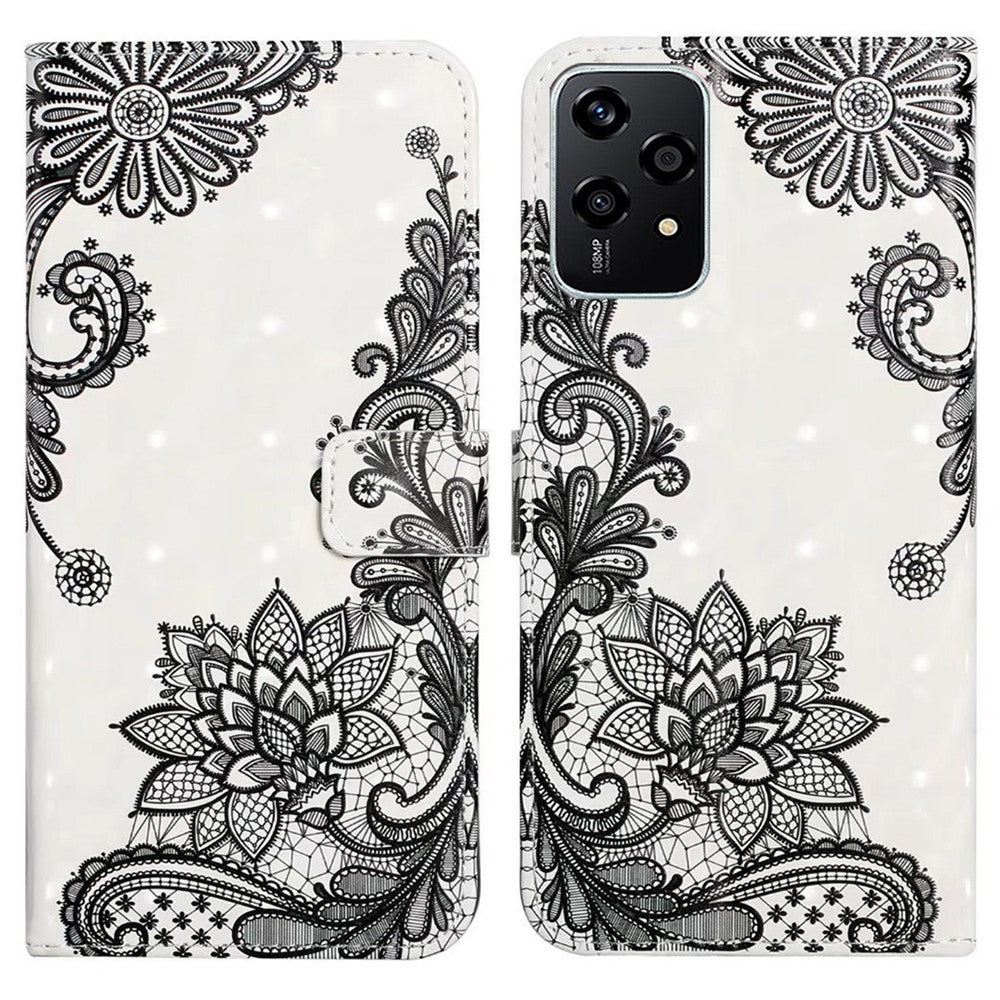 For Honor 200 Lite Case 3D Creative Pattern PU Leather Stand Phone Cover