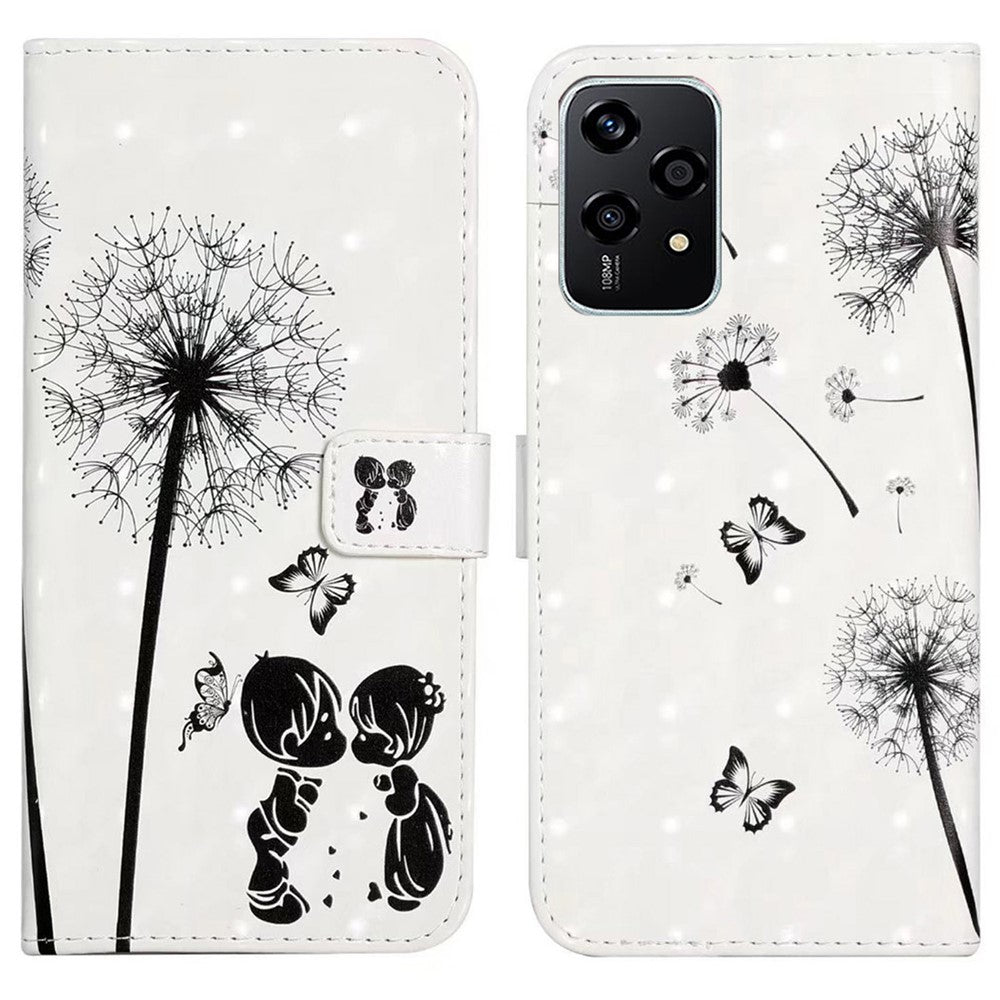 For Honor 200 Lite Case 3D Creative Pattern PU Leather Stand Phone Cover