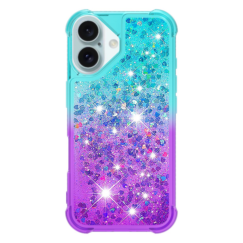 iPhone 16 Plus Glitter-Hülle – Farbverlauf mit funkelndem Puder