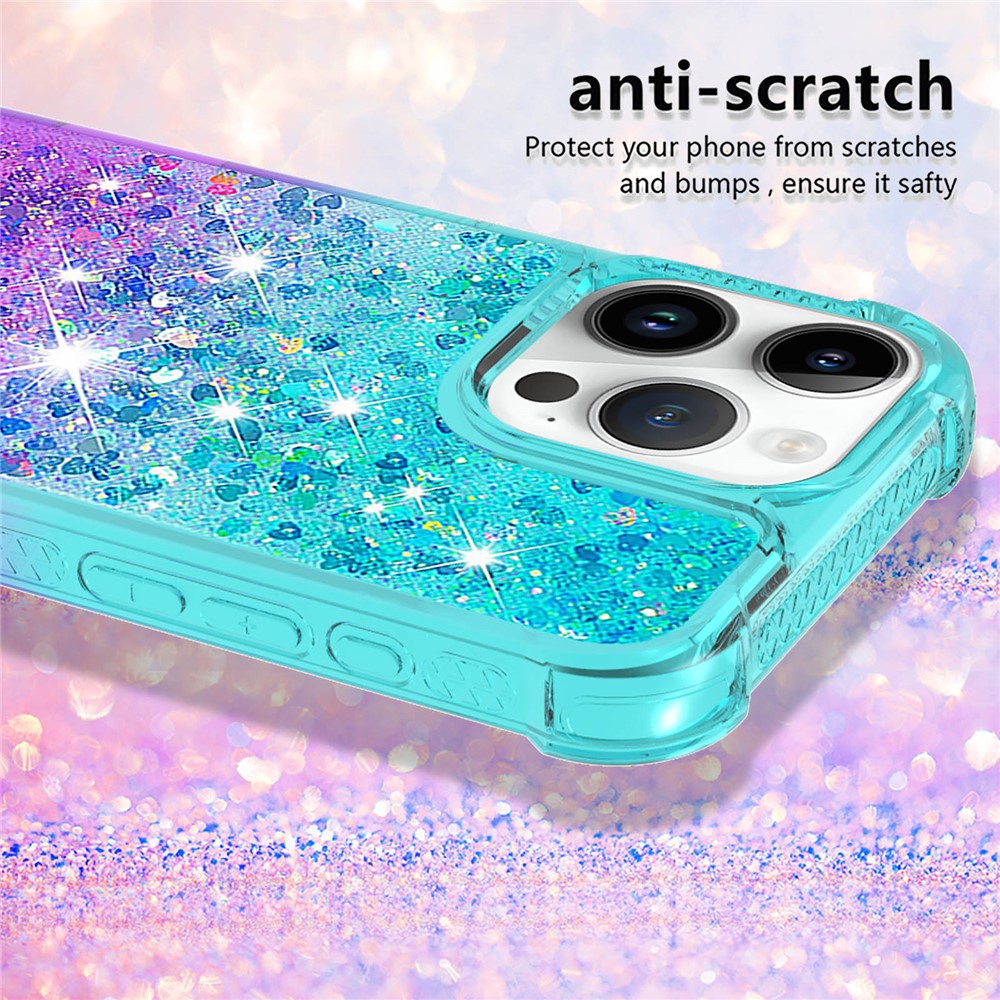 iPhone 16 Pro Glitter-Hülle – Farbverlauf mit funkelndem Puder