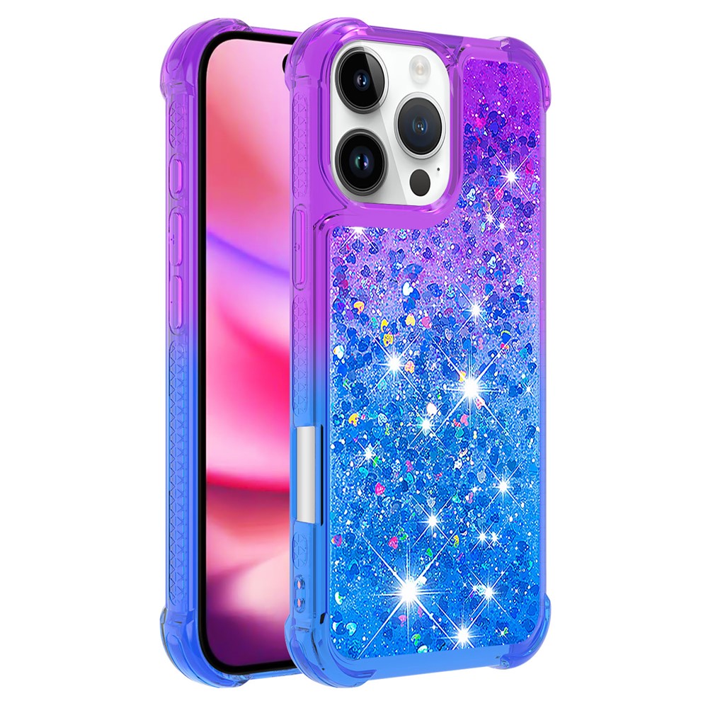 iPhone 16 Pro Glitter-Hülle – Farbverlauf mit funkelndem Puder