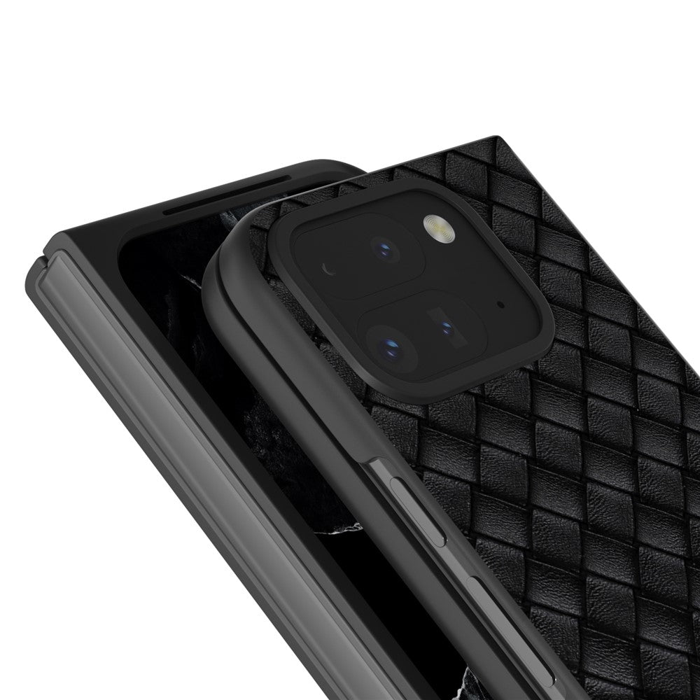 Pixel 9 Pro Fold 5G Lederhülle – mit Gewebetextur