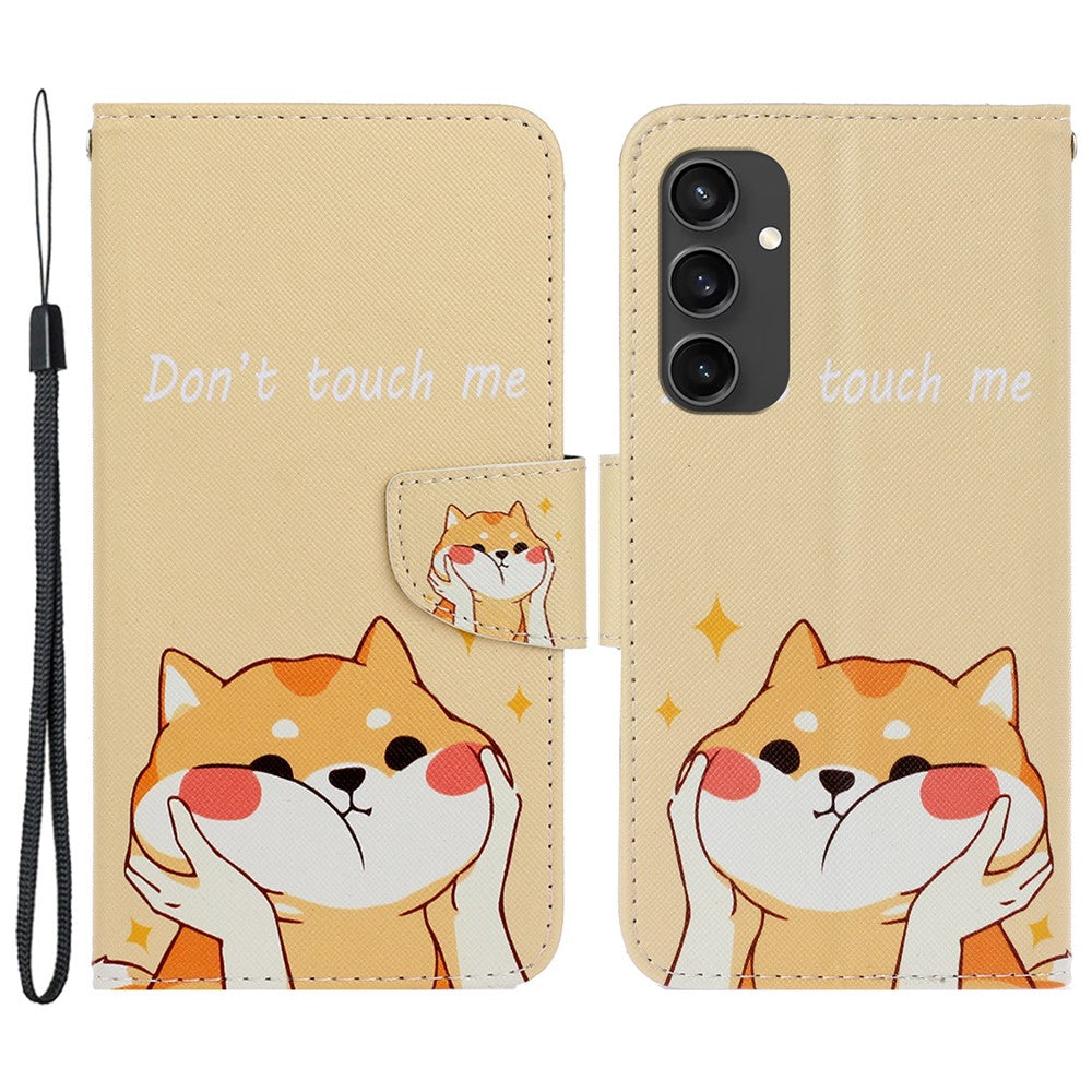Galaxy S24 FE Wallet-Hülle – Musterdruck, mit Ständer & Riemen