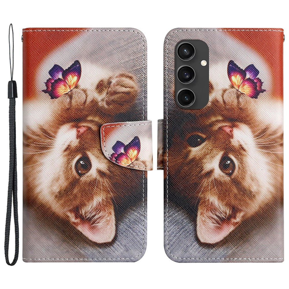 Galaxy S24 FE Wallet-Hülle – Musterdruck, mit Ständer & Riemen