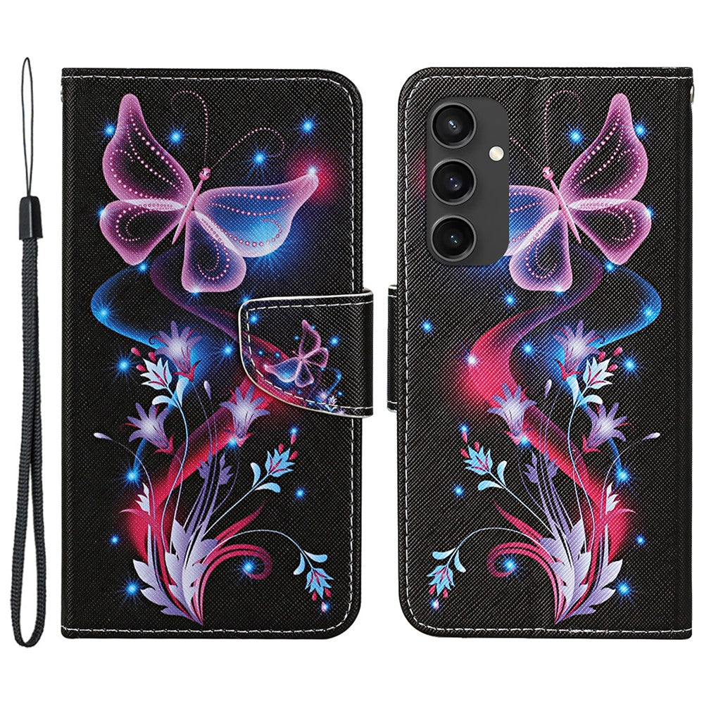 Galaxy S24 FE Wallet-Hülle – Musterdruck, mit Ständer & Riemen