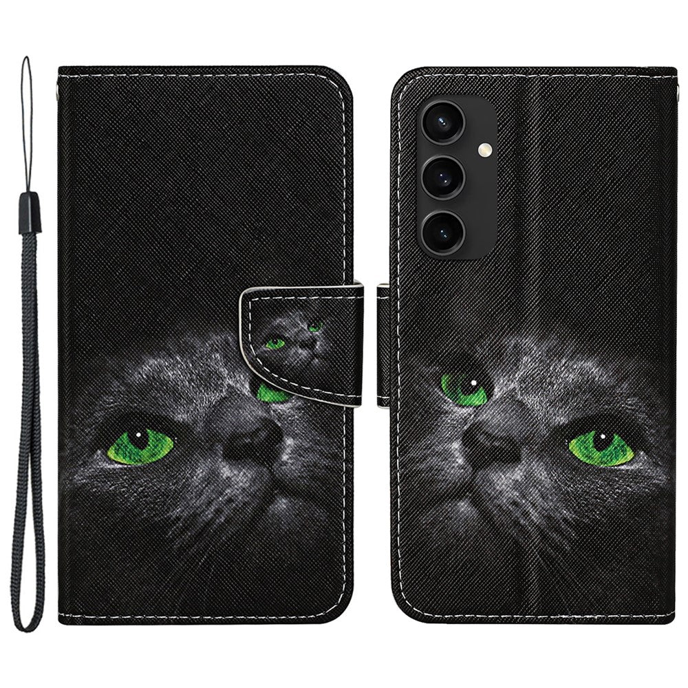 Galaxy S24 FE Wallet-Hülle – Musterdruck, mit Ständer & Riemen