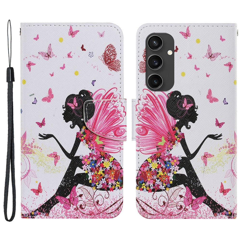Galaxy S24 FE Wallet-Hülle – Musterdruck, mit Ständer & Riemen
