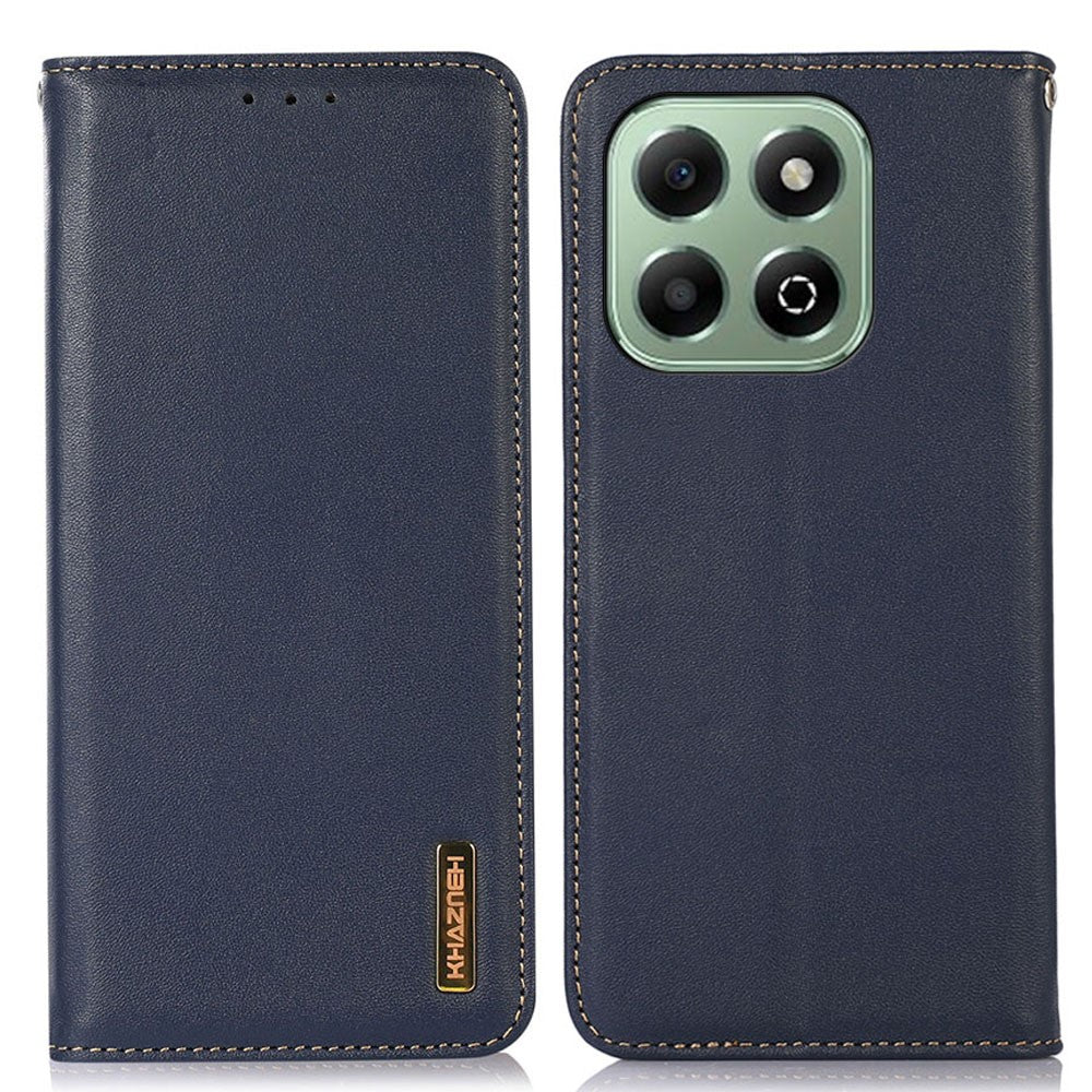 KHAZNEH For Honor X6b 4G Case Genuine Cow Leather Wallet Phone Cover Nappa Texture