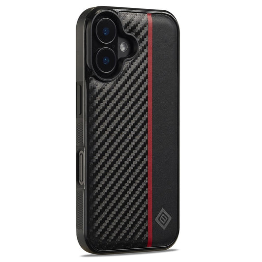 iPhone 16 Plus Stoßfeste Hülle - Carbonfaser-Optik