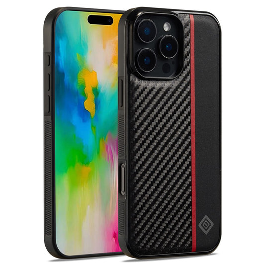 iPhone 16 Pro Max Stoßfeste Hülle - Carbonfaser-Optik