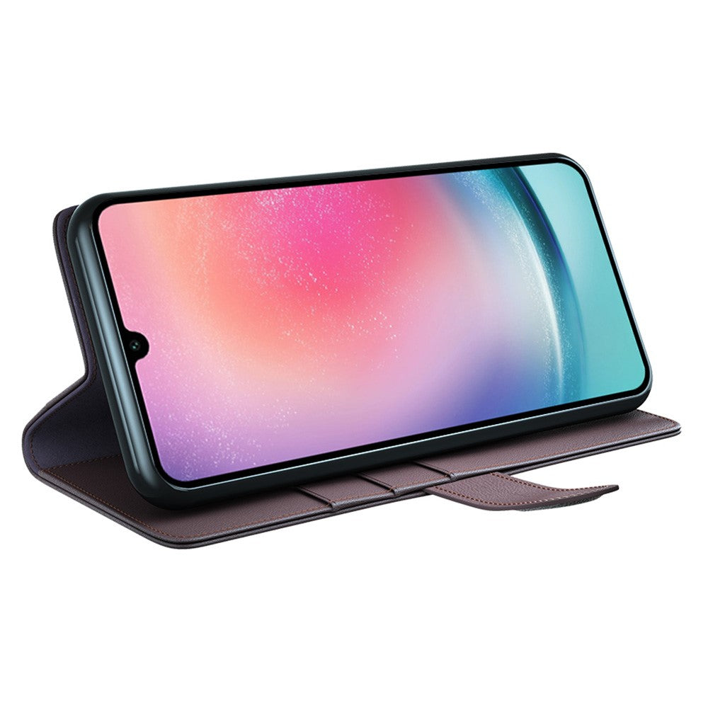 Galaxy A16 5G/4G Echtleder Hülle mit Kartenfach