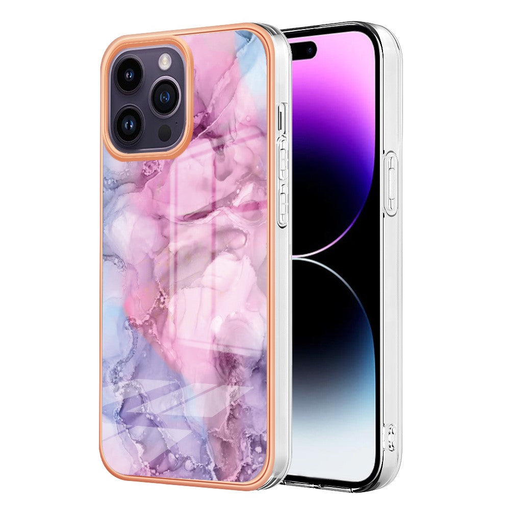 iPhone 16 Pro Schutzhülle – Mit Marmormuster 2,0 mm Galvanik-Rückseite