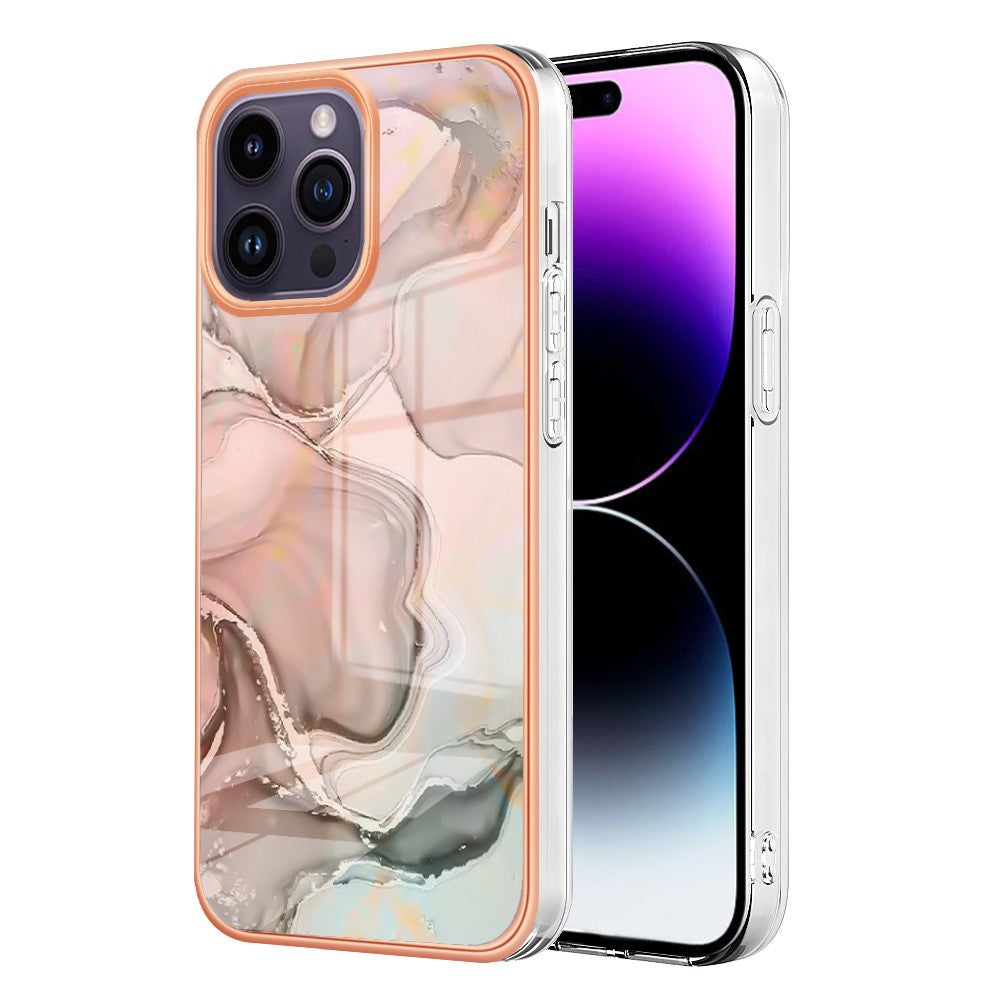 iPhone 16 Pro Max Schutzhülle – Mit Marmormuster 2,0 mm Galvanik-Rückseite