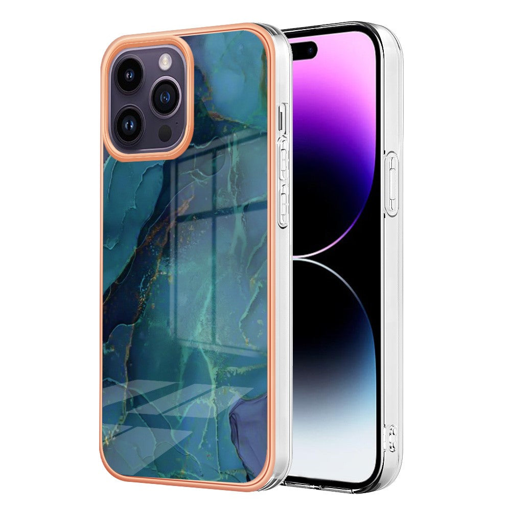iPhone 16 Pro Max Schutzhülle – Mit Marmormuster 2,0 mm Galvanik-Rückseite