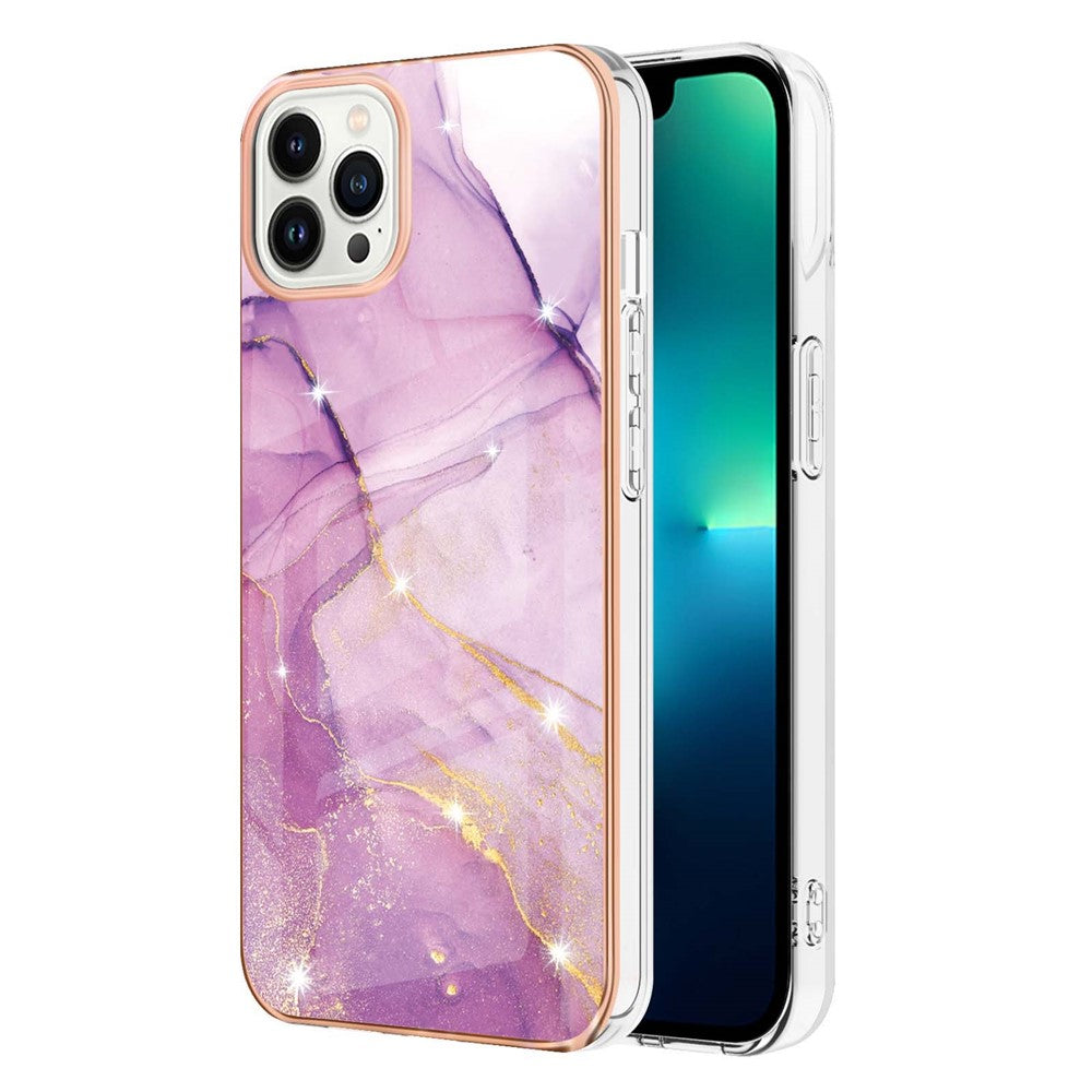 iPhone 16 Pro Max Schutzhülle – Mit Marmormuster 2,0 mm Galvanik-Rückseite