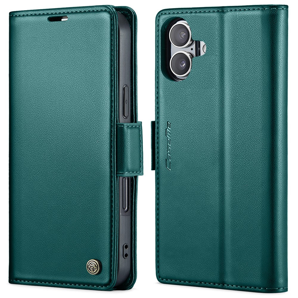 iPhone 16 Plus Glänzende Wallet-Hülle – RFID-Schutz & Ständer