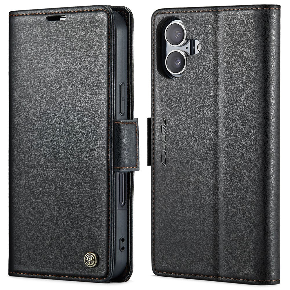 iPhone 16 Plus Glänzende Wallet-Hülle – RFID-Schutz & Ständer
