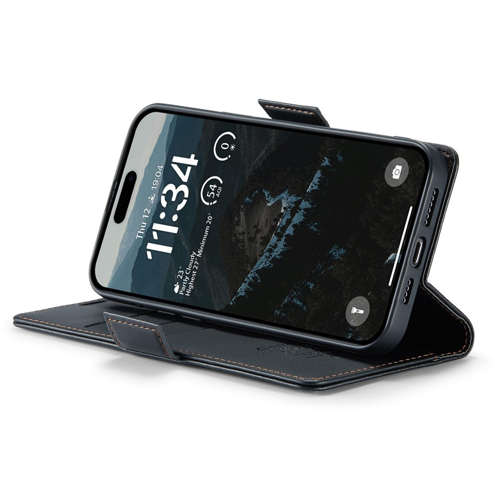 iPhone 16 Plus Glänzende Wallet-Hülle – RFID-Schutz & Ständer