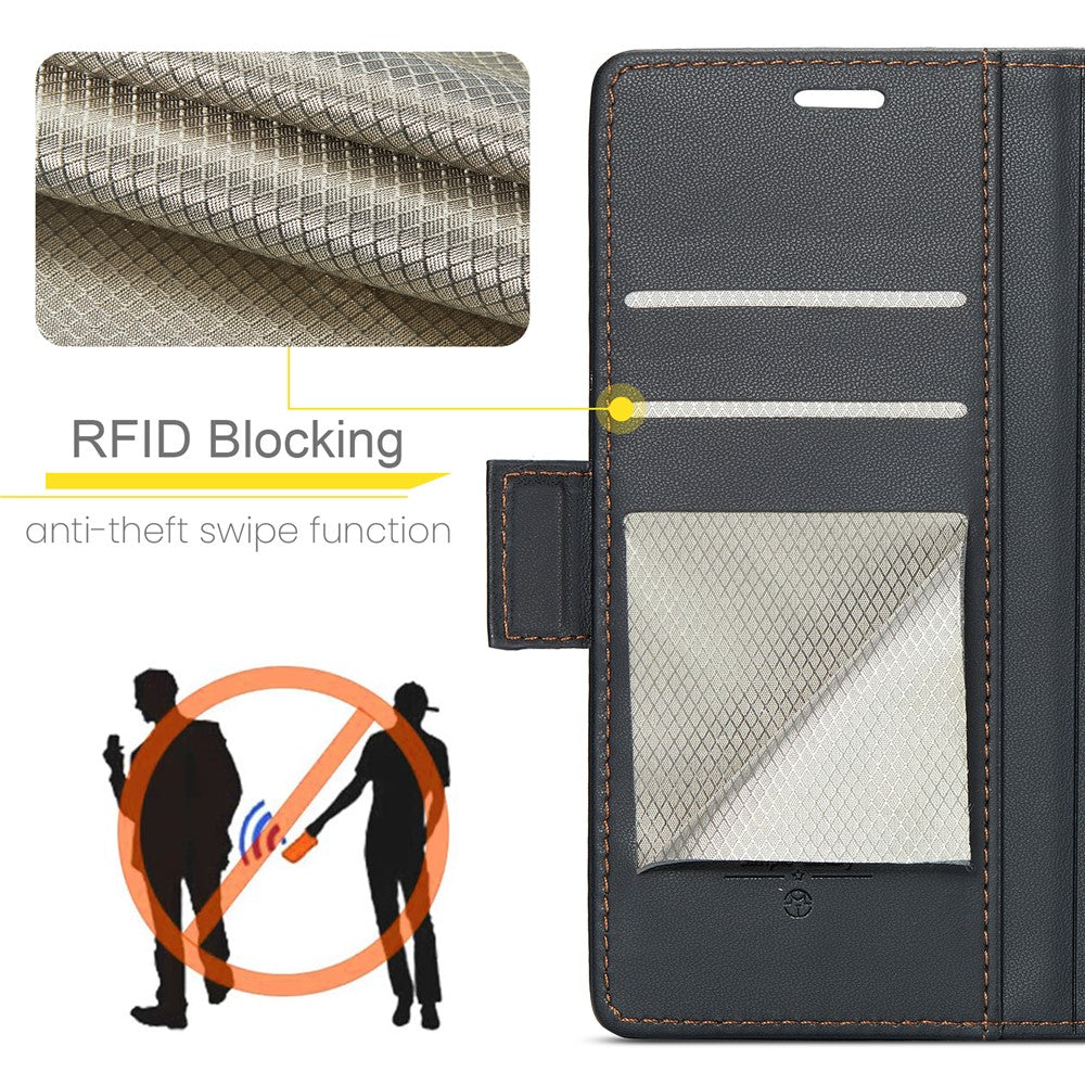 iPhone 16 Glänzende Wallet-Hülle – RFID-Schutz & Ständer