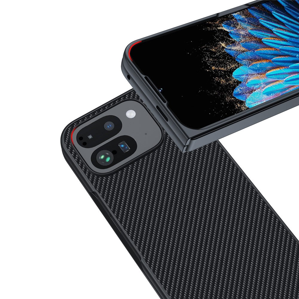 Pixel 9 Pro Fold 5G Lederhülle – Mit robuster Carbon-Optik