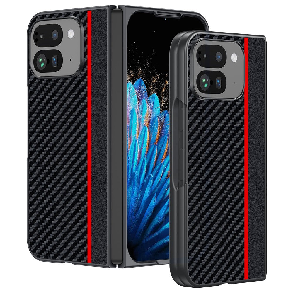 Pixel 9 Pro Fold 5G Lederhülle – Mit robuster Carbon-Optik
