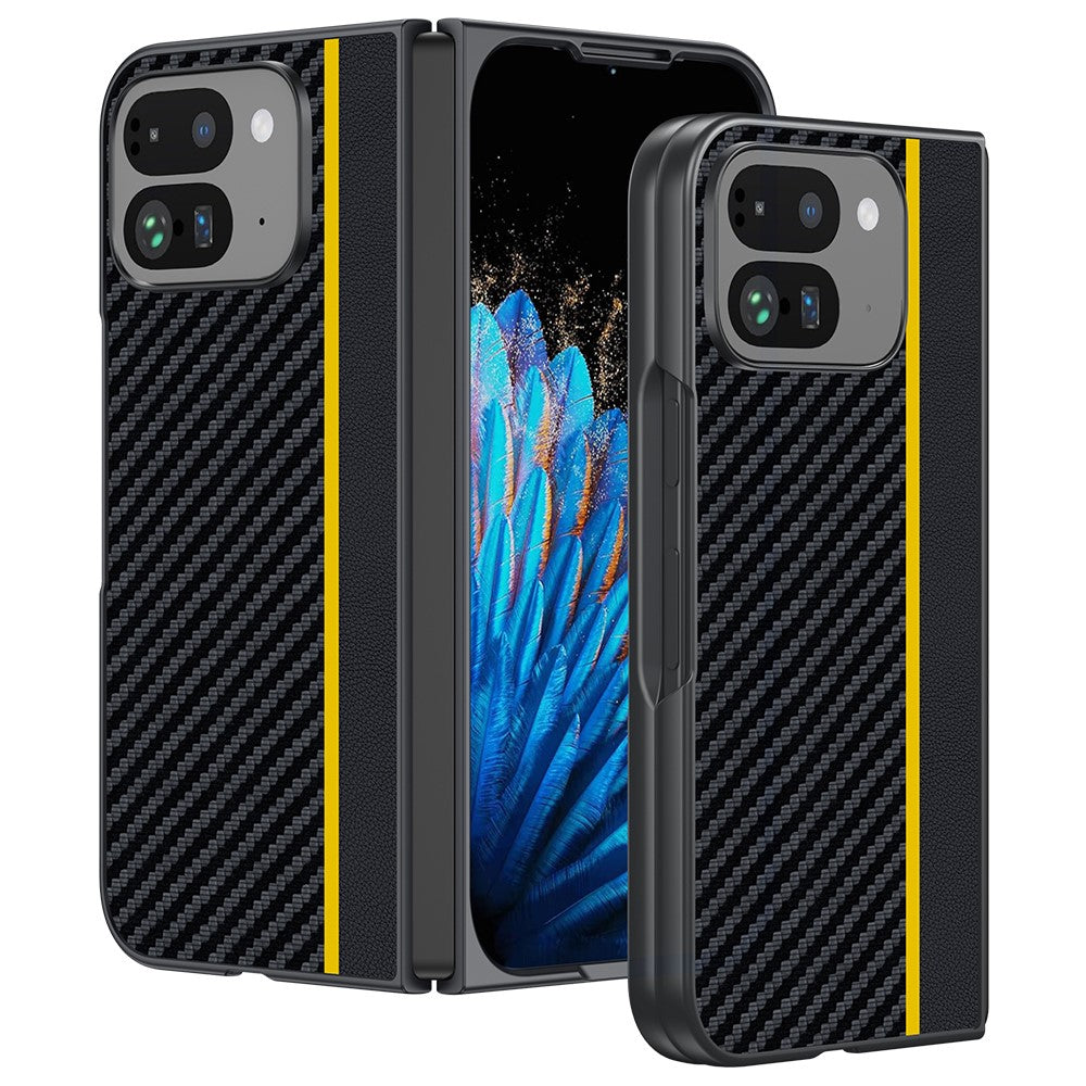 Pixel 9 Pro Fold 5G Lederhülle – Mit robuster Carbon-Optik