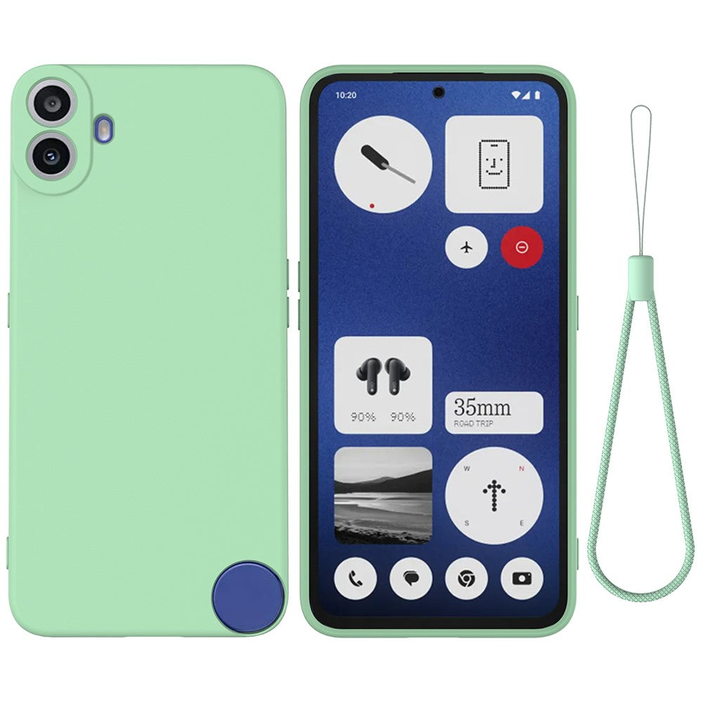 For Nothing CMF Phone 1 Case Liquid Silicone Anti-Scratch Phone Cover with Hand Strap