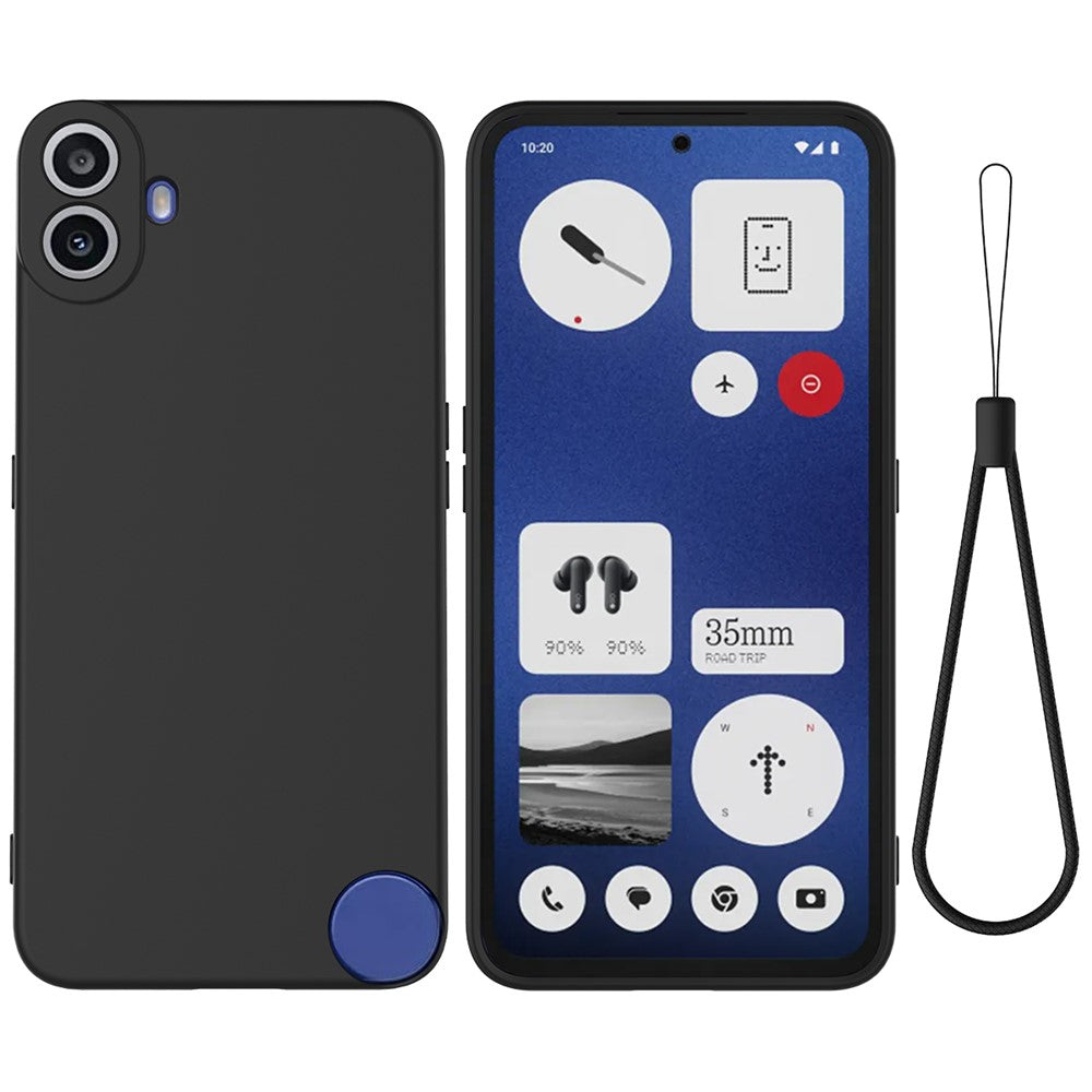 For Nothing CMF Phone 1 Case Liquid Silicone Anti-Scratch Phone Cover with Hand Strap