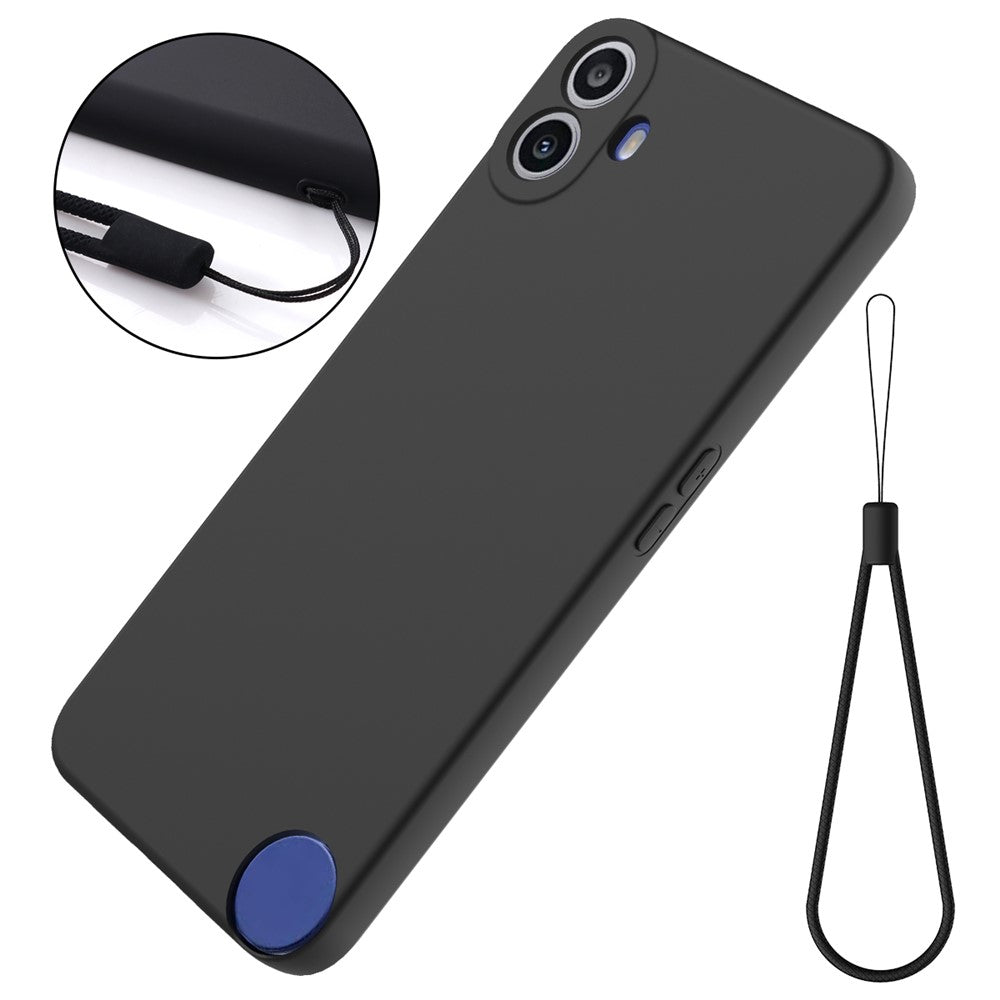 For Nothing CMF Phone 1 Case Liquid Silicone Anti-Scratch Phone Cover with Hand Strap