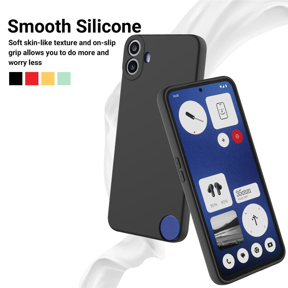 For Nothing CMF Phone 1 Case Liquid Silicone Anti-Scratch Phone Cover with Hand Strap