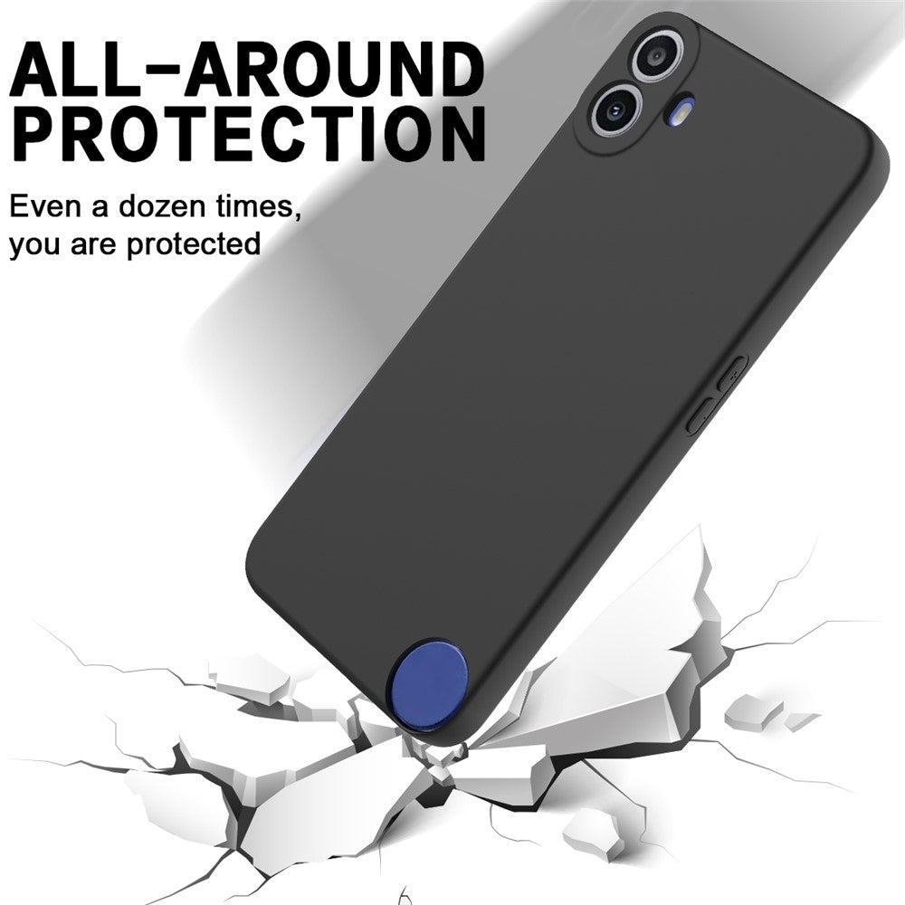 For Nothing CMF Phone 1 Case Liquid Silicone Anti-Scratch Phone Cover with Hand Strap