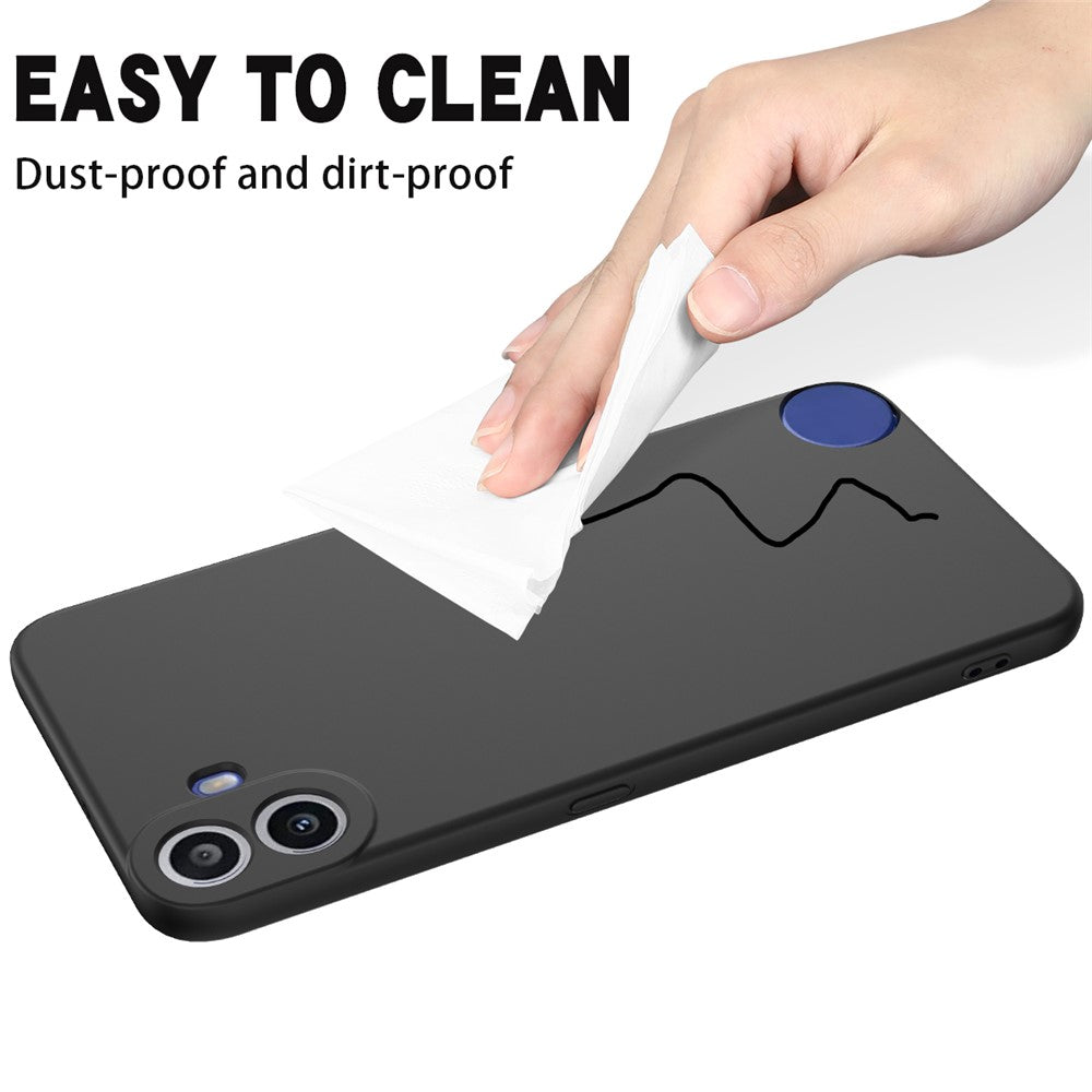 For Nothing CMF Phone 1 Case Liquid Silicone Anti-Scratch Phone Cover with Hand Strap