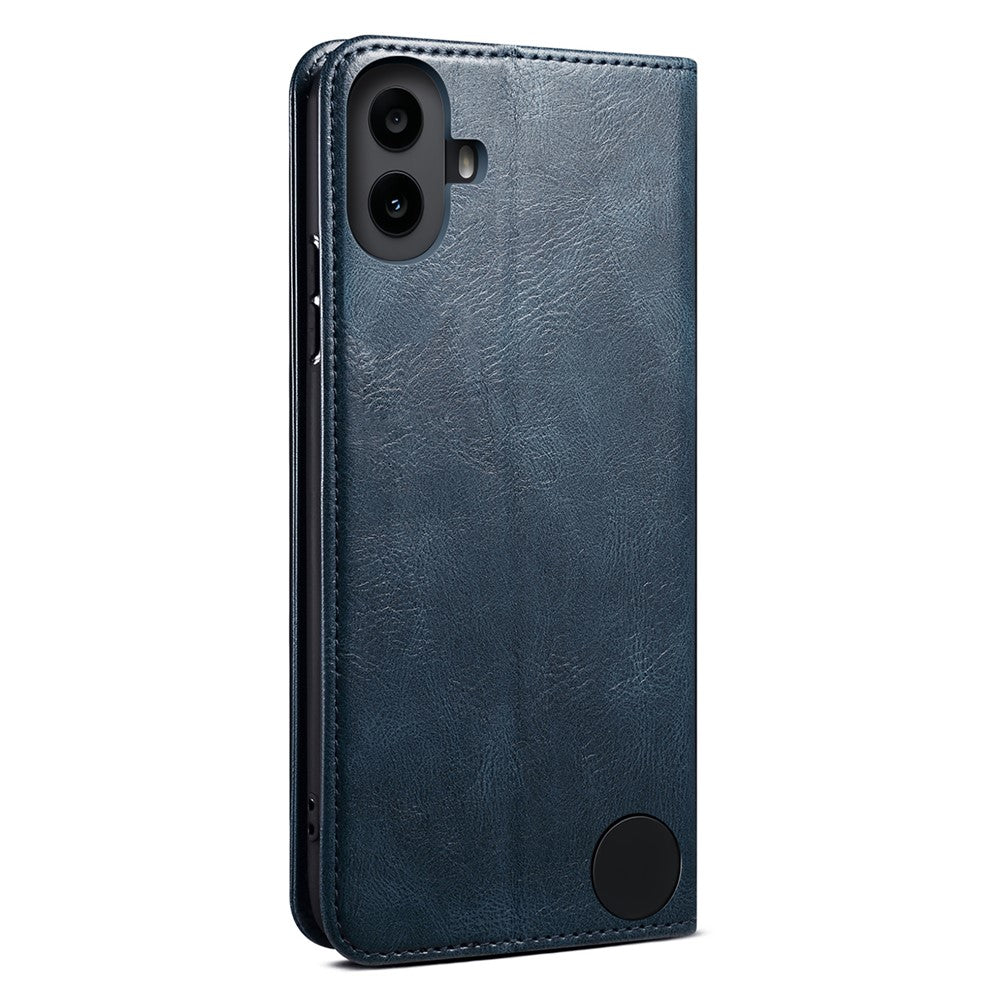 For Nothing CMF Phone 1 Case Crazy Horse Texture Waxy Leather Wallet Stand Cover