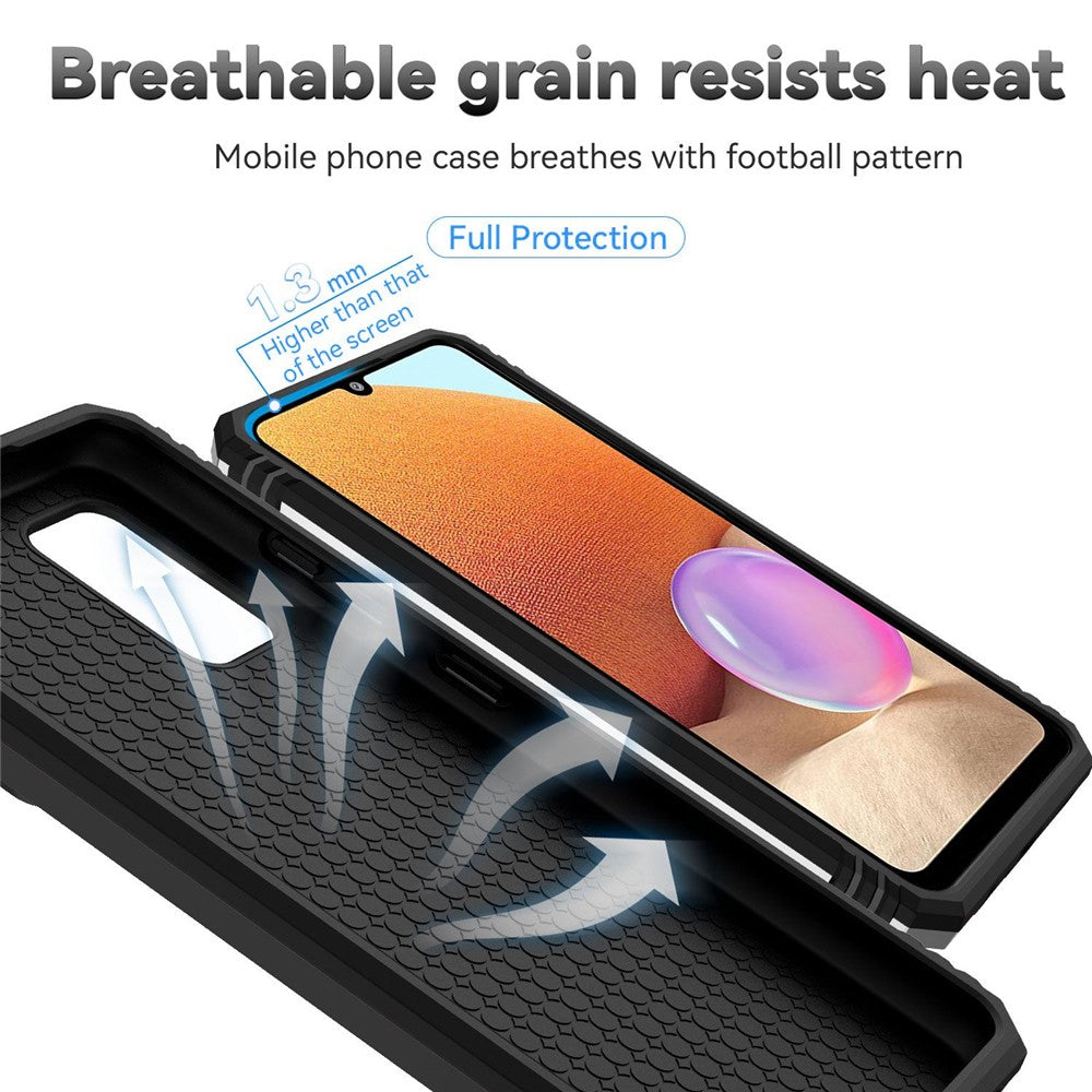 Galaxy A32 4G Stoßfeste Schutzhülle – mit Kameraschutz-Schieber & 360° Ringhalter