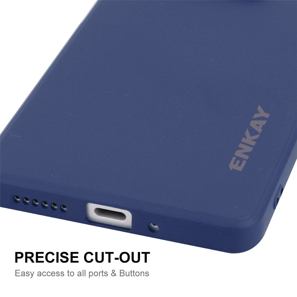 ENKAY HAT PRINCE For Xiaomi Redmi Note 13 5G Case Straight Edge Liquid Silicone Phone Cover