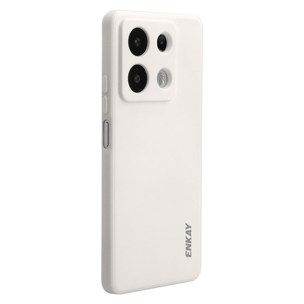 ENKAY HAT PRINCE For Xiaomi Redmi Note 13 5G Case Straight Edge Liquid Silicone Phone Cover
