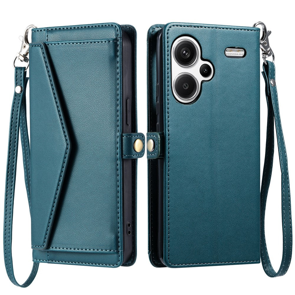 For Xiaomi Redmi Note 13 Pro+ 5G Leather Case Wallet Stand Phone Cover with Straps