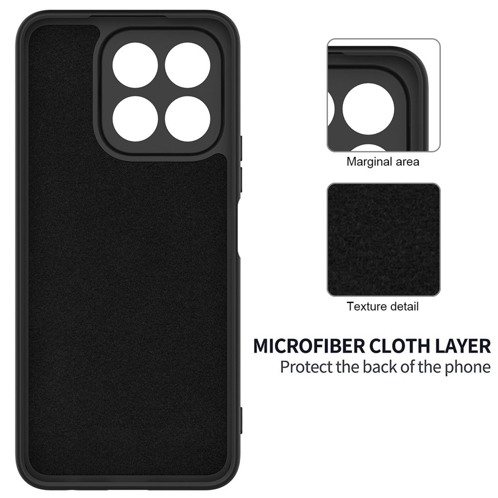 For Honor X6b 4G Case Anti-Drop Liquid Silicone Phone Cover with Strap