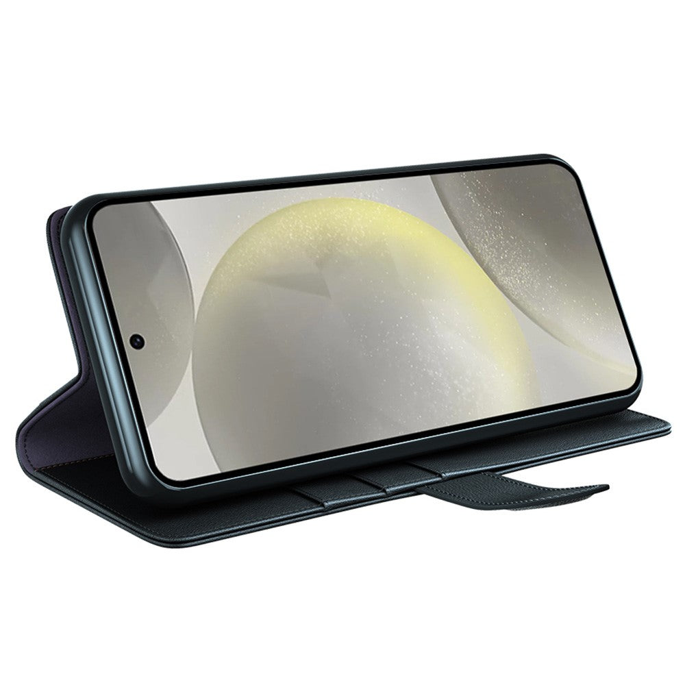 Galaxy S24 FE Echtleder Hülle mit Kartenfach