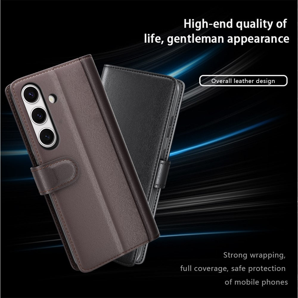 Galaxy S24 FE Echtleder Hülle mit Kartenfach