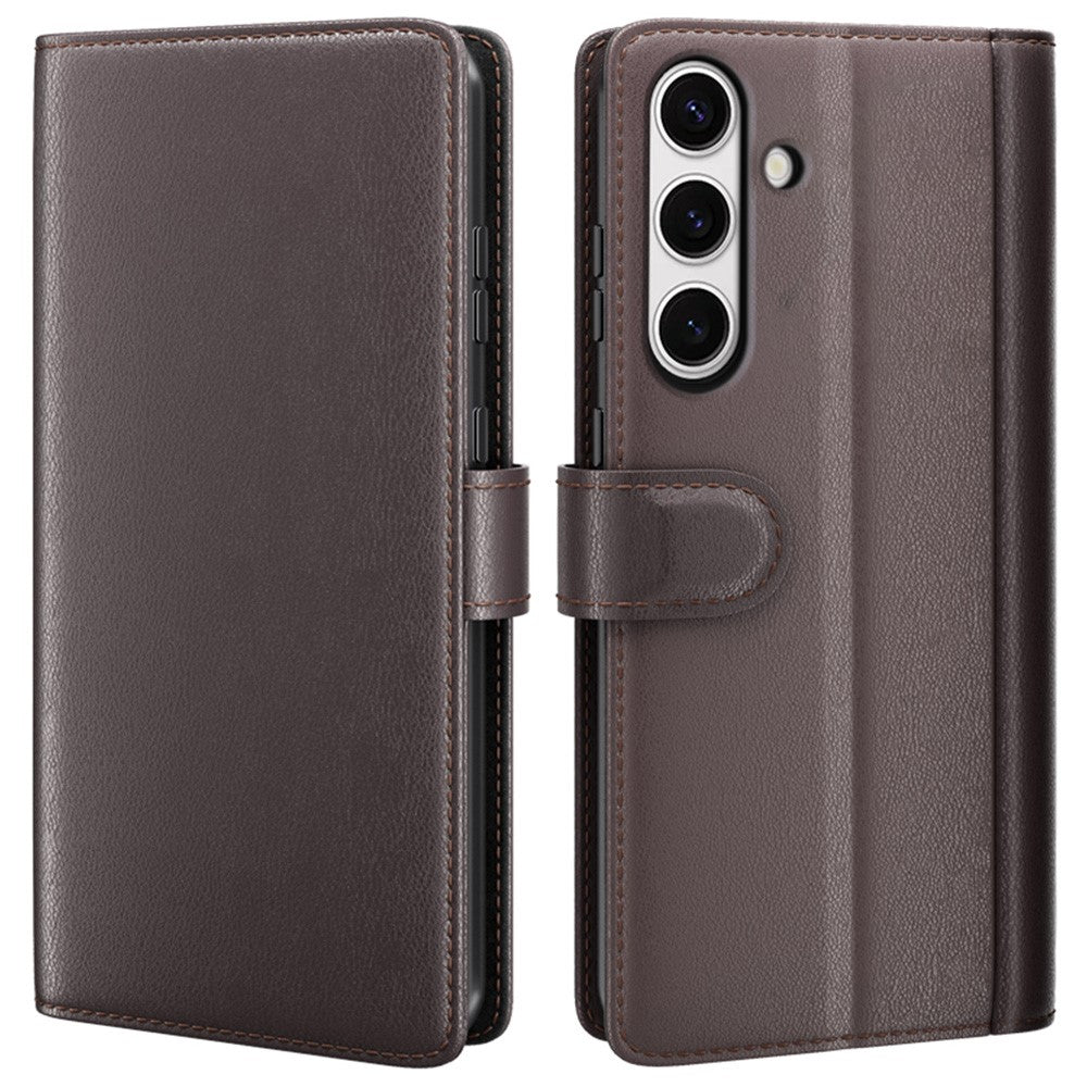 Galaxy S24 FE Echtleder Hülle mit Kartenfach