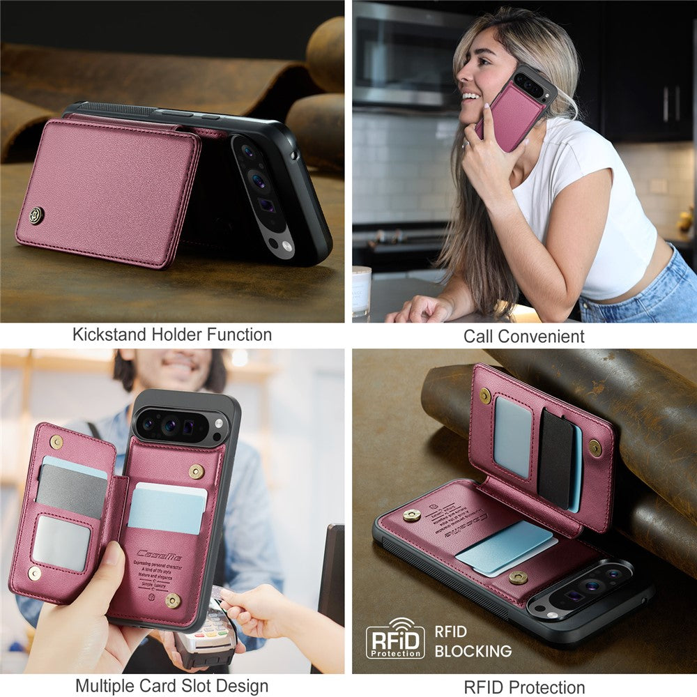 Pixel 9 Pro XL Faltbare Wallet-Hülle – RFID & 5 Kartenfächer