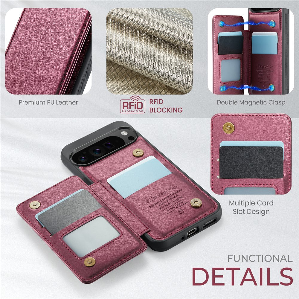 Pixel 9 Pro XL Faltbare Wallet-Hülle – RFID & 5 Kartenfächer
