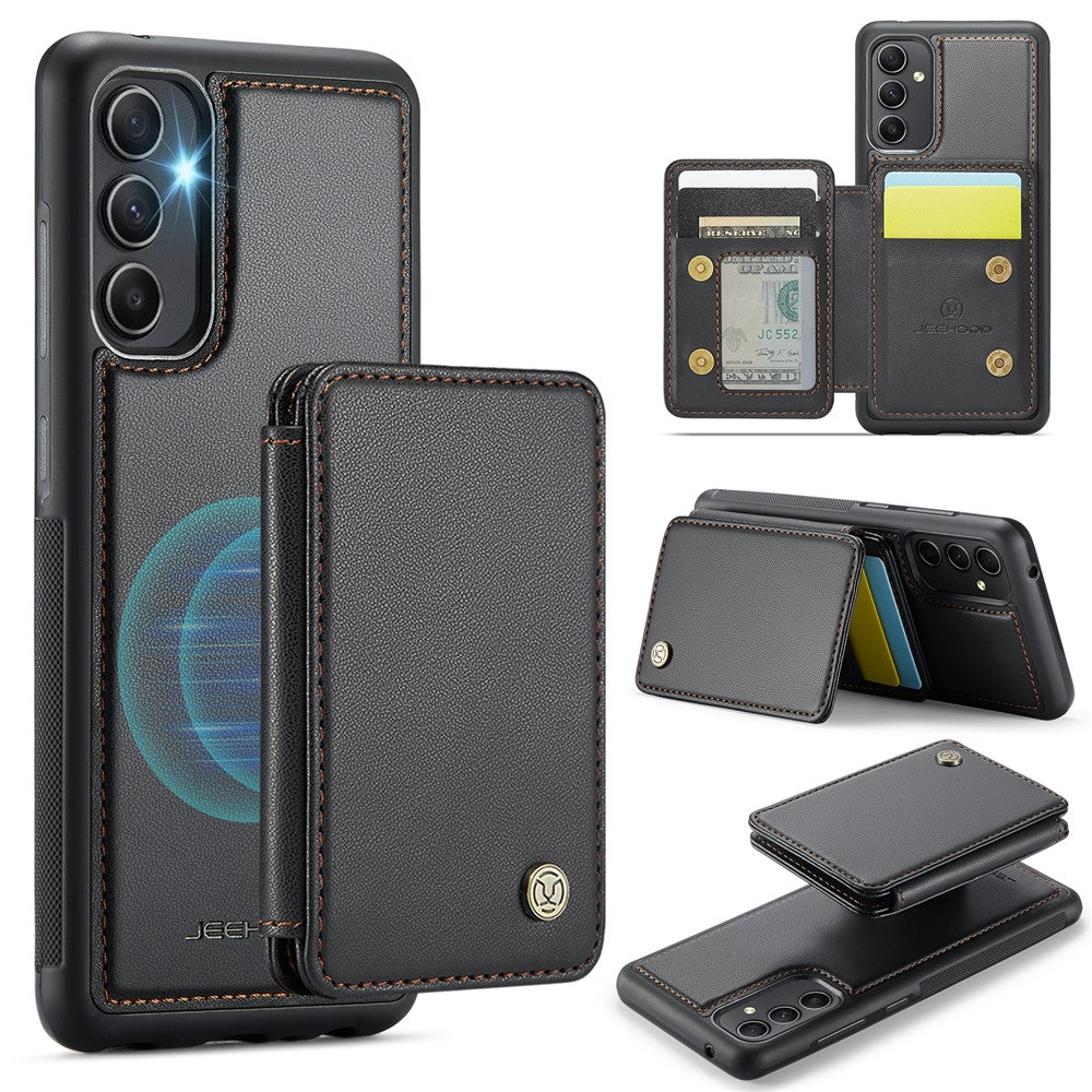Galaxy A54 5G Leder-Handyhülle – Mit abnehmbarer magnetische Kartentasche